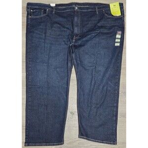 Levi's 502 Jeans Taper Fit Stretch Dark Wash Blue Denim Men’s Size 60 x 32 - NWT